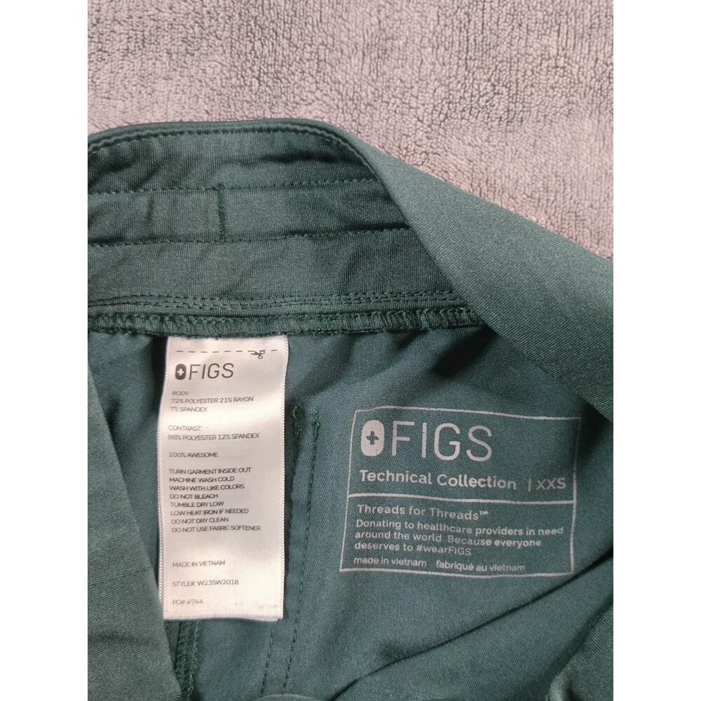 FIGS Technical Collection Women's Sz XXS Gree Scrub Jogger Pants W23SW2018P Z3 - Picture 7 of 10